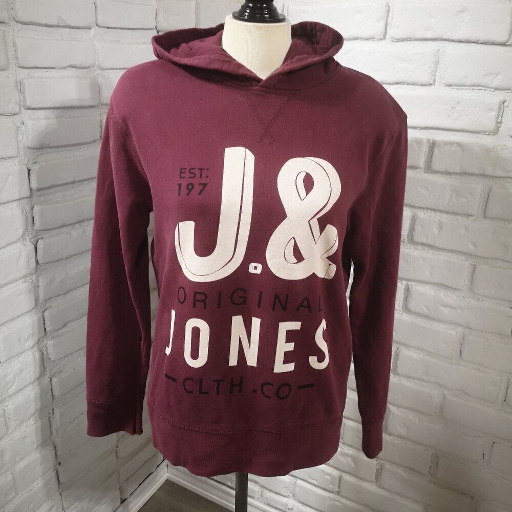 Jack & Jones Ladies Size Large Burgundy Fleece Lined Hoodie